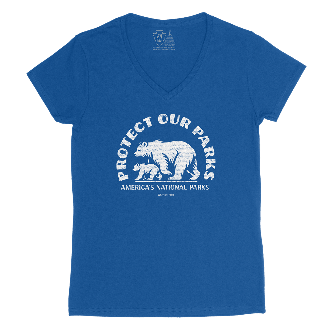 Protect Our Parks Women's V-Neck Tee