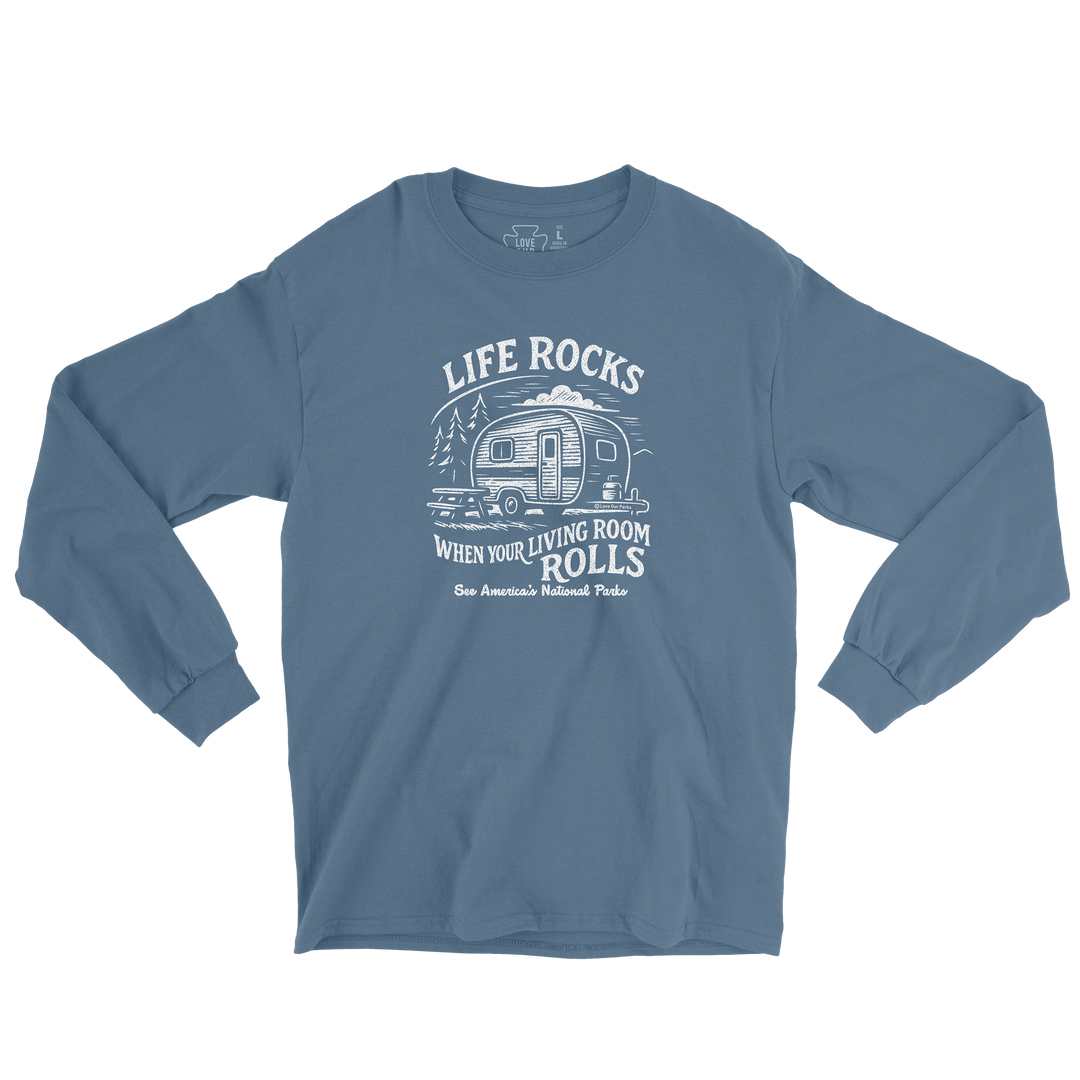 Life Rocks Camper Long Sleeve Tee