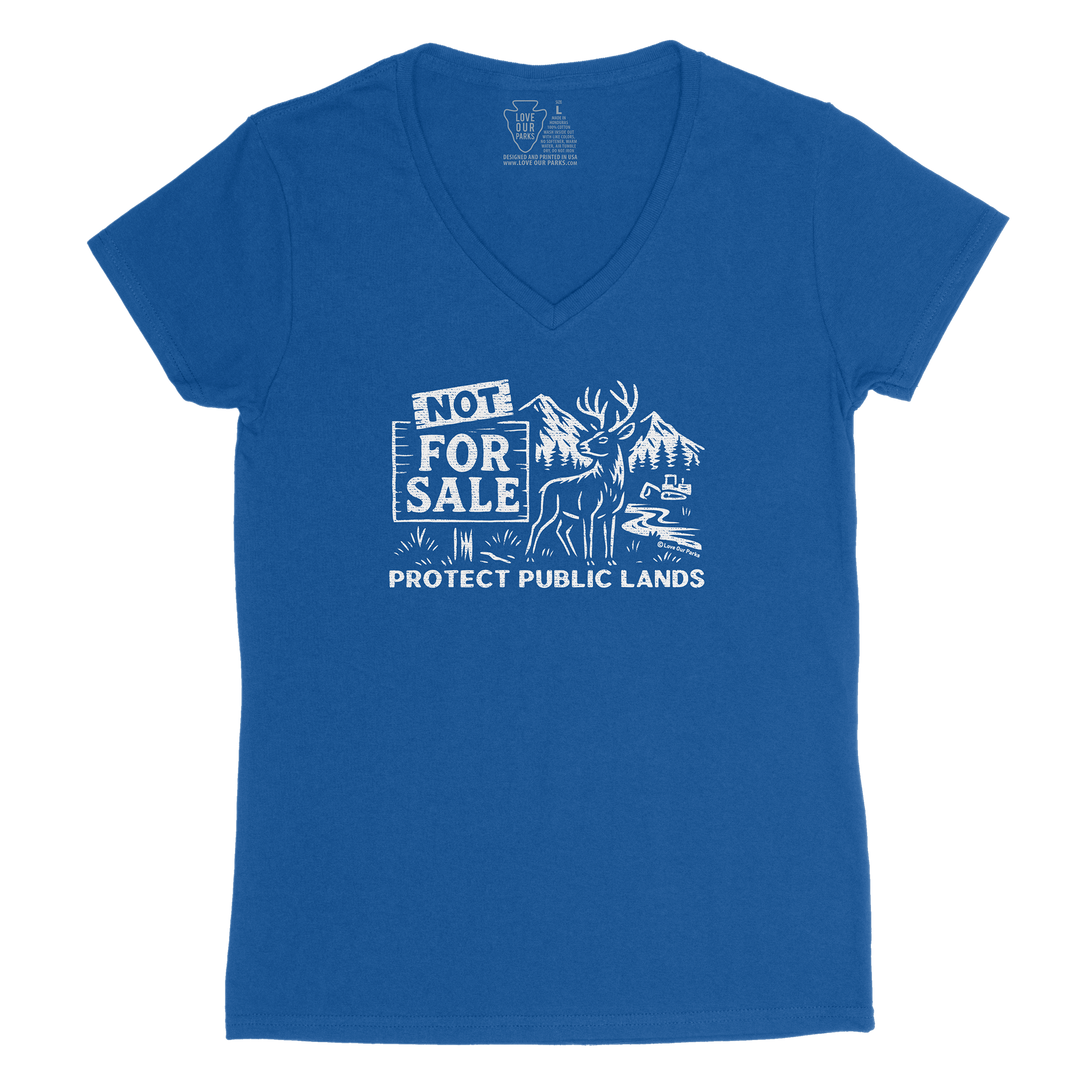 Protect Public Lands Deer Women's V-Neck Tee