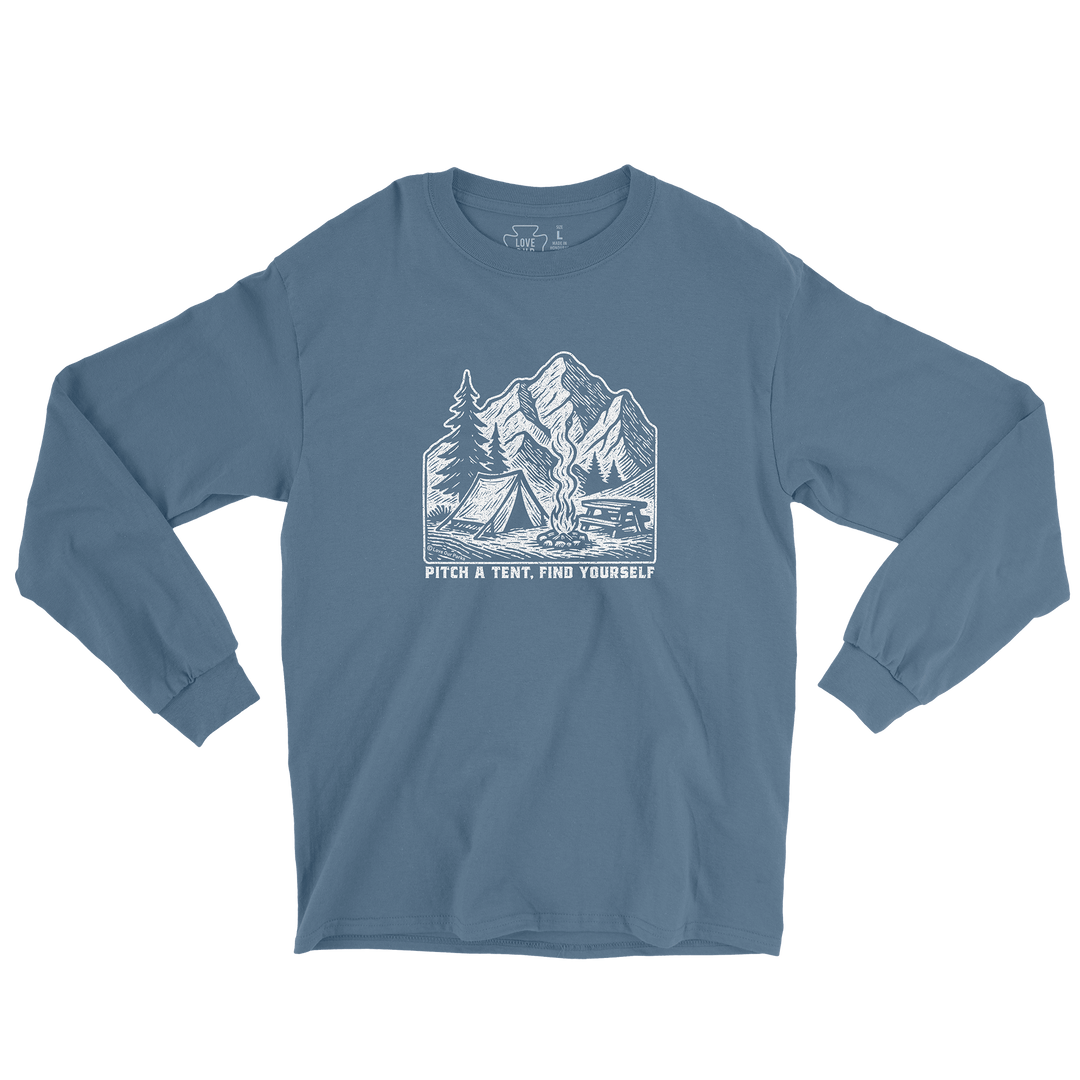 Pitch A Tent Find Yourself Long Sleeve Tee