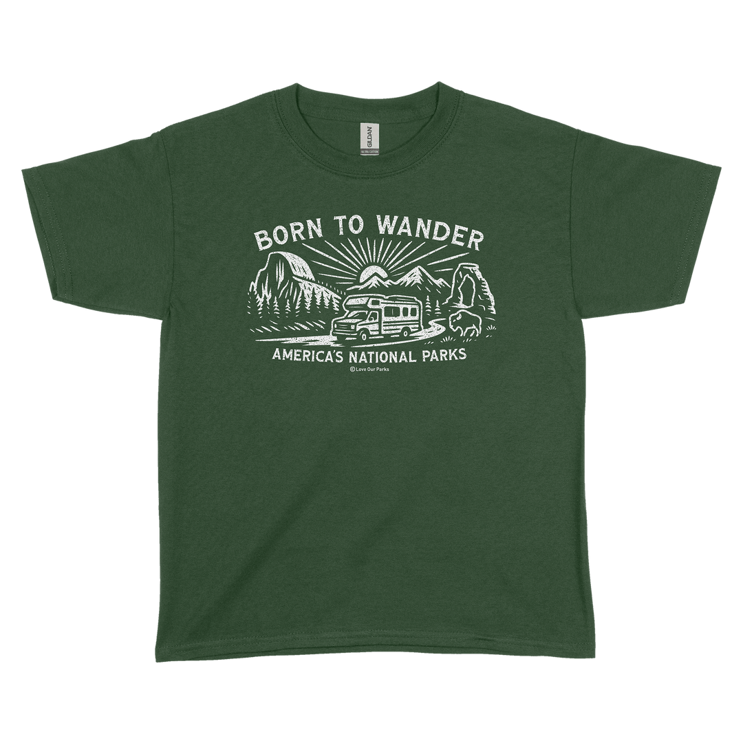 Born to Wander National Parks Youth Tee