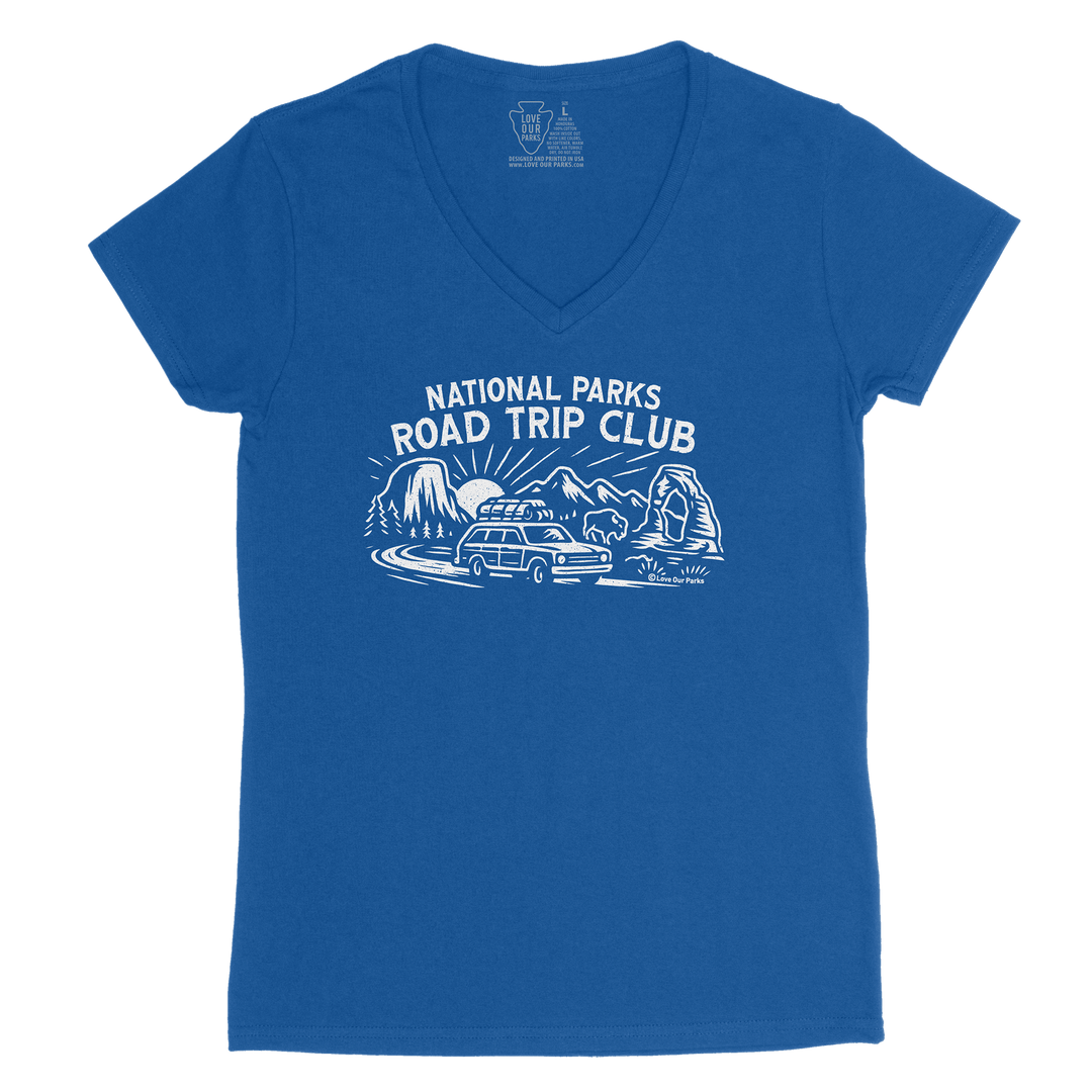 National Parks Road Trip Club Women's V-Neck Tee