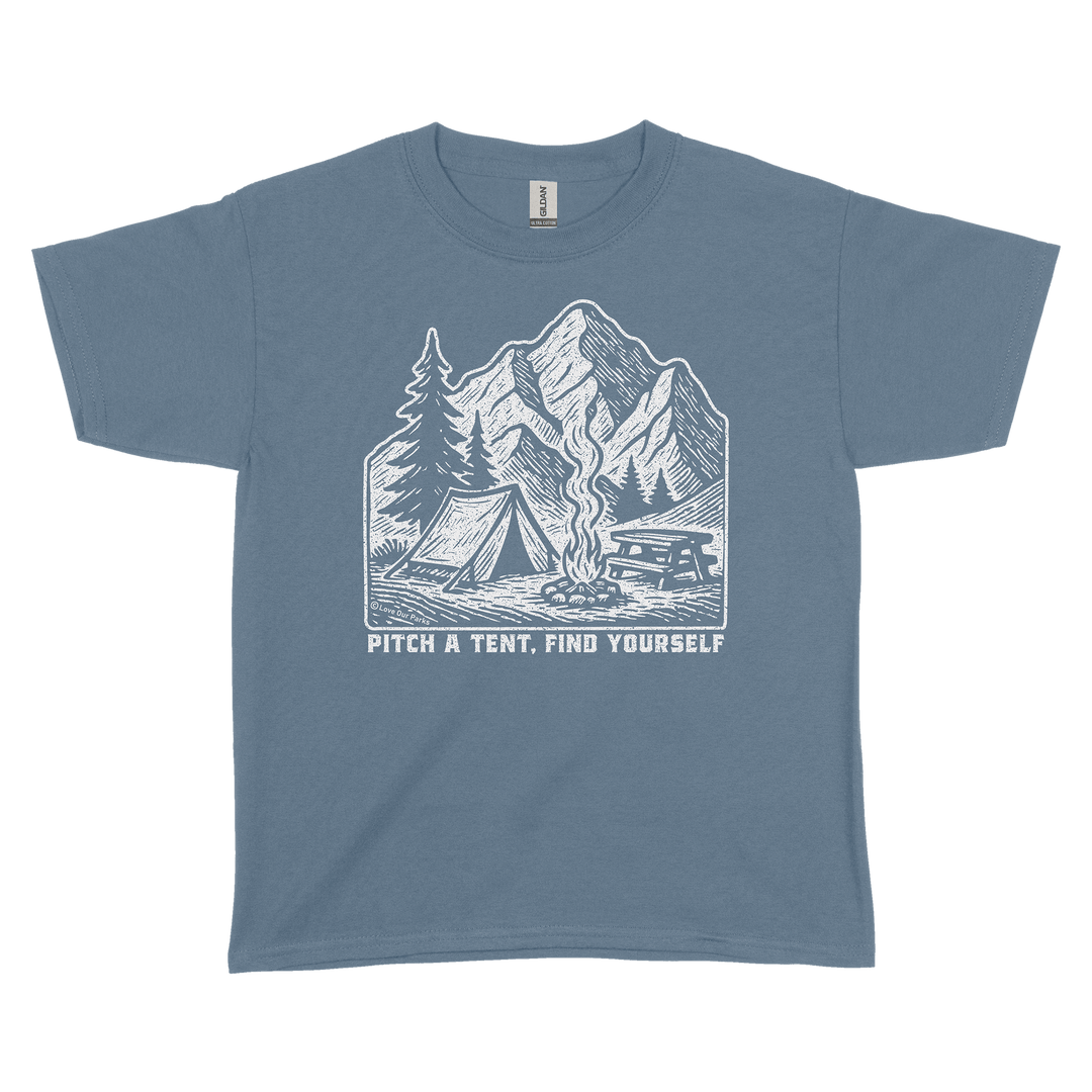 Pitch A Tent Find Yourself Youth Tee