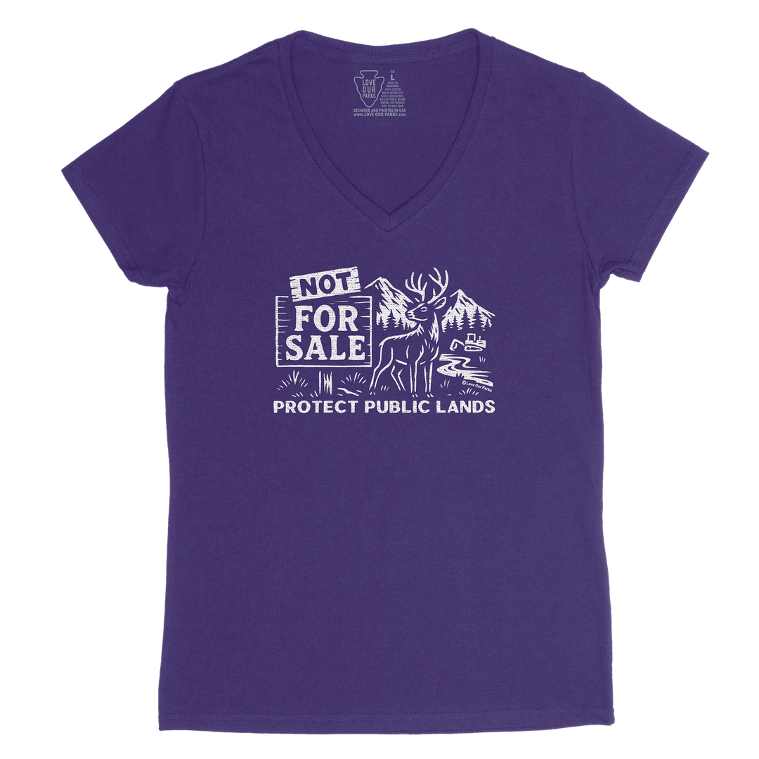 Protect Public Lands Deer Women's V-Neck Tee
