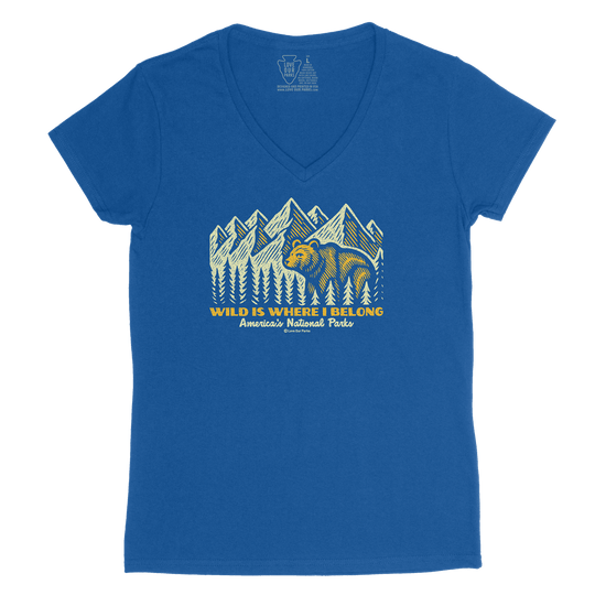 Wild Is Where I Belong Women's V-Neck Tee