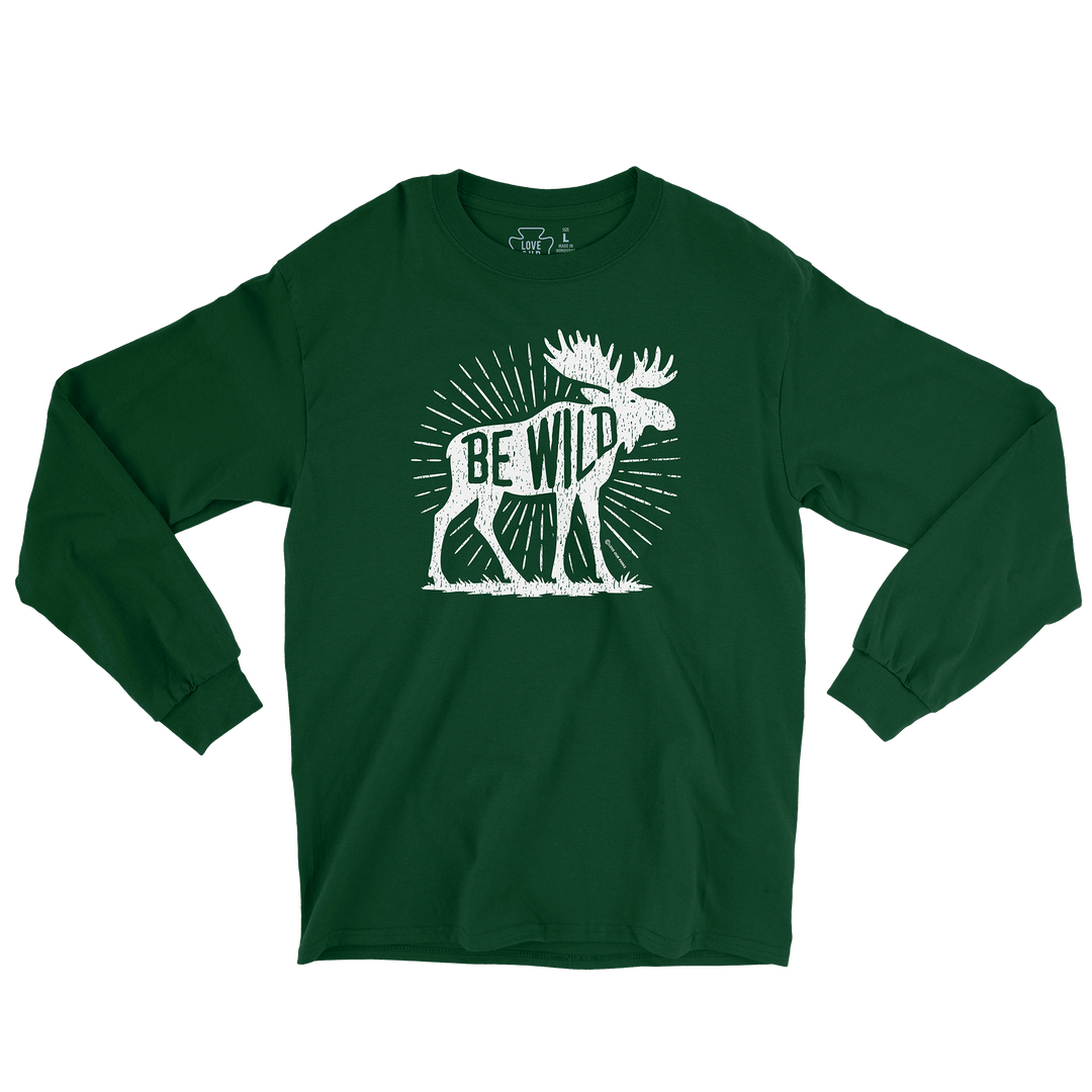 Be Wild Moose Long Sleeve Tee