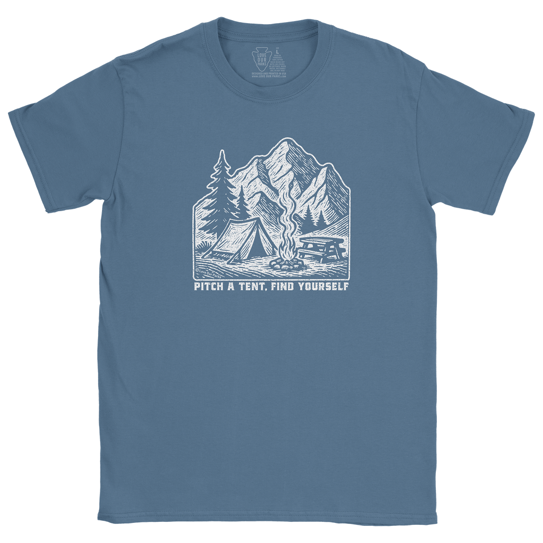 Pitch A Tent Find Yourself Tee