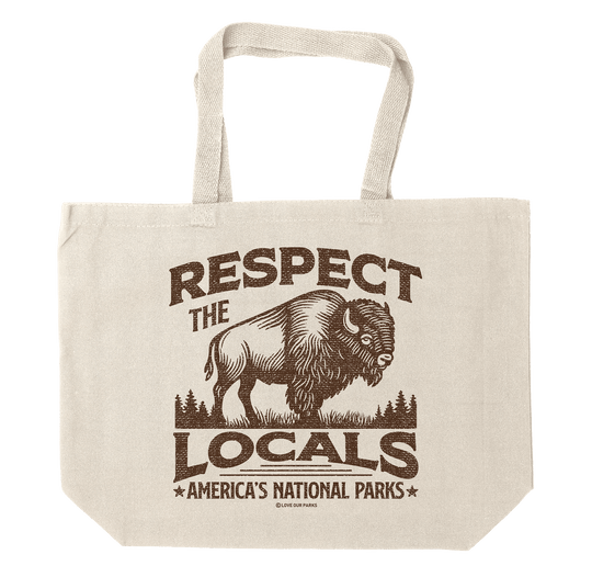 Respect The Locals Bison Tote Bag