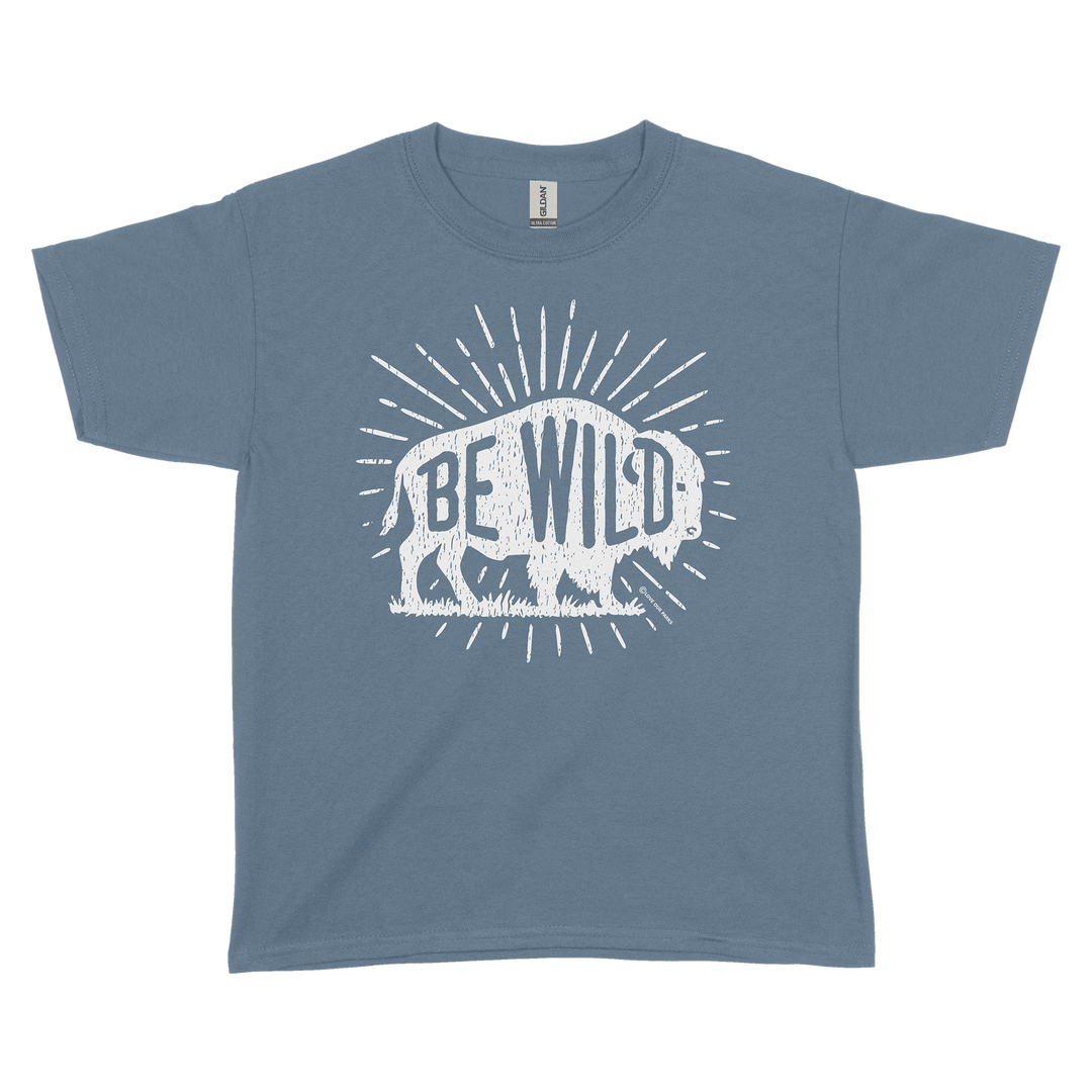 Be Wild Bison Youth Tee