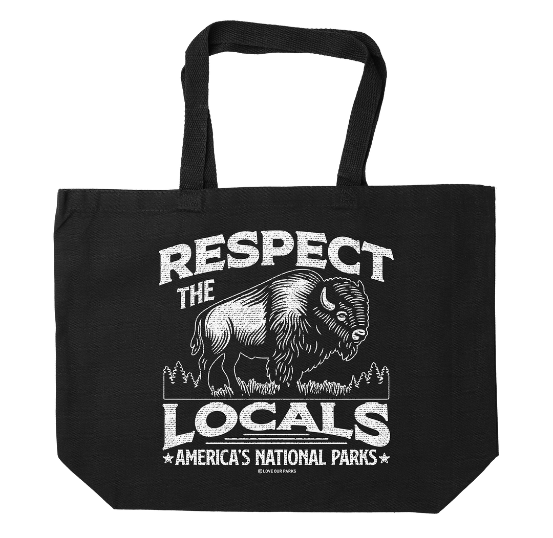 Respect The Locals Bison Tote Bag