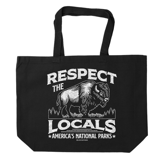 Respect The Locals Bison Tote Bag