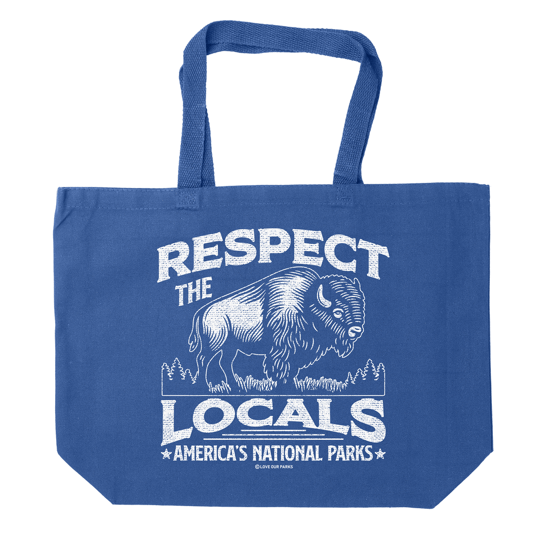 Respect The Locals Bison Tote Bag