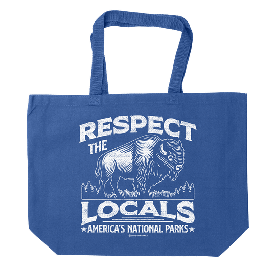 Respect The Locals Bison Tote Bag