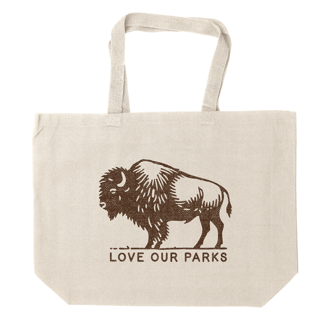 Love Our Parks Bison Tote Bag