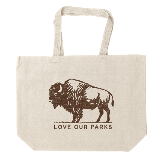 Love Our Parks Bison Tote Bag