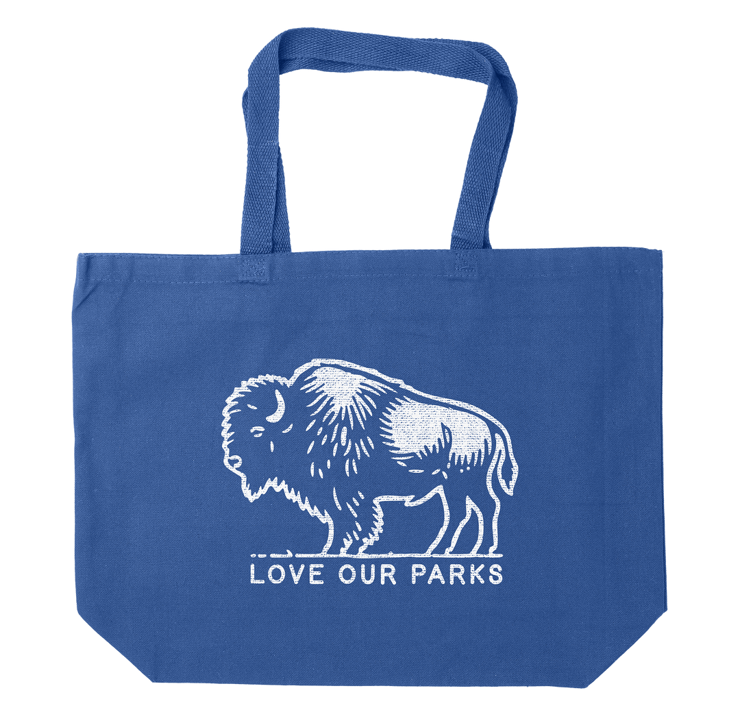 Love Our Parks Bison Tote Bag