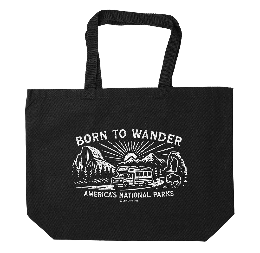 Born to Wander National Parks Tote Bag