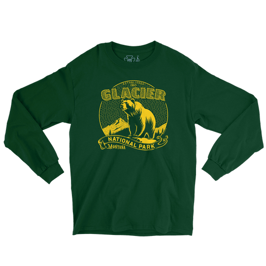 Glacier National Park Vintage Long Sleeve Tee
