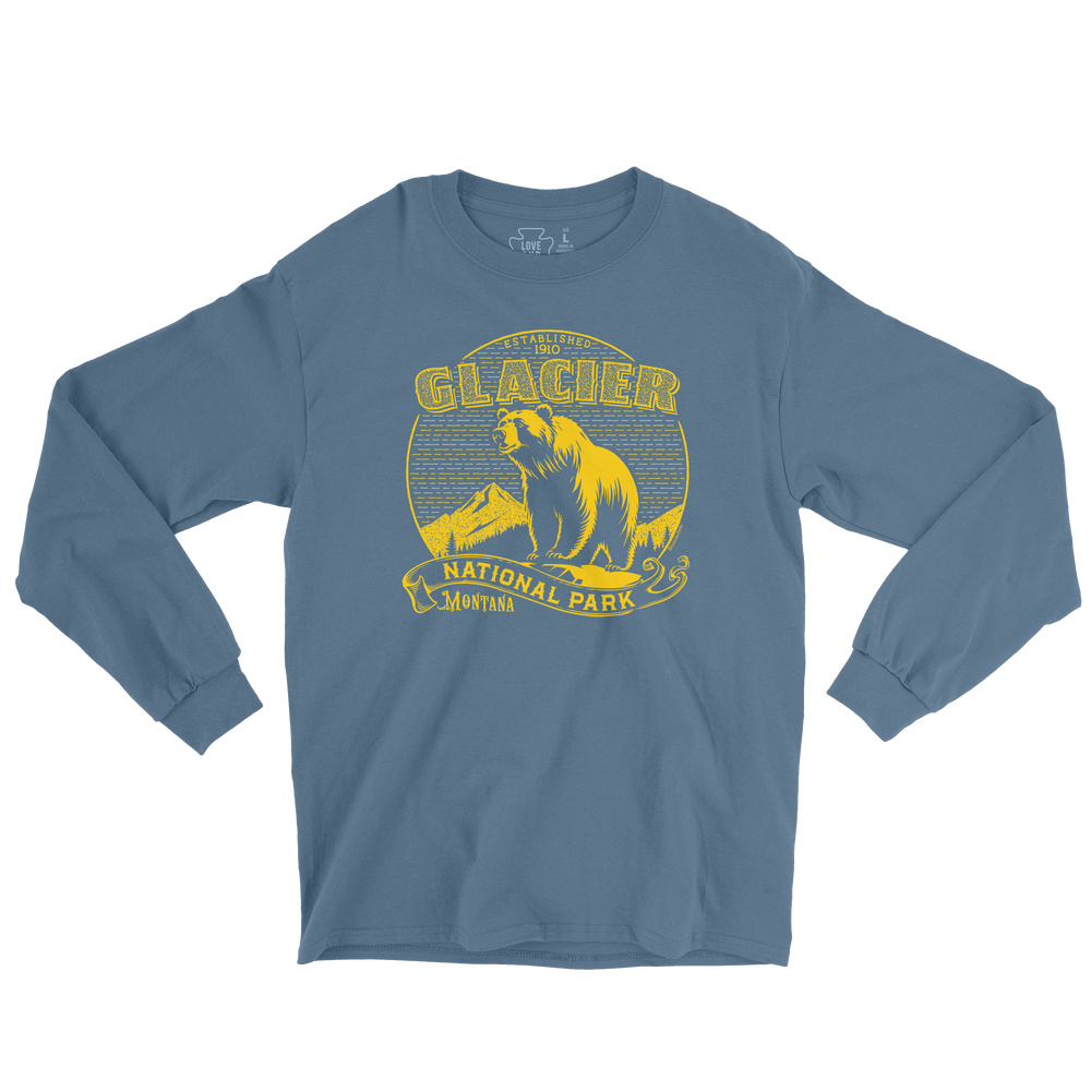 Glacier National Park Vintage Long Sleeve Tee
