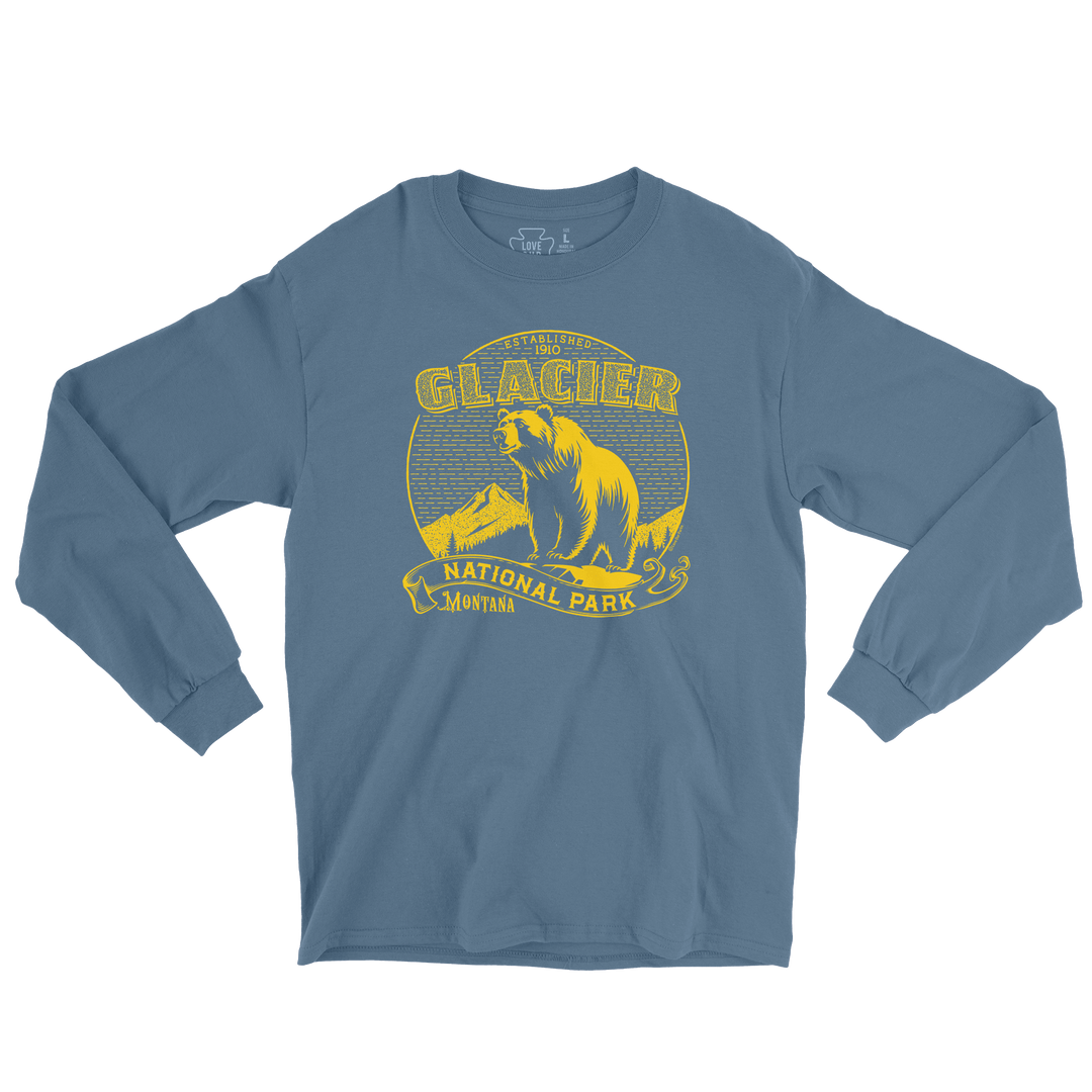 Glacier National Park Vintage Long Sleeve Tee