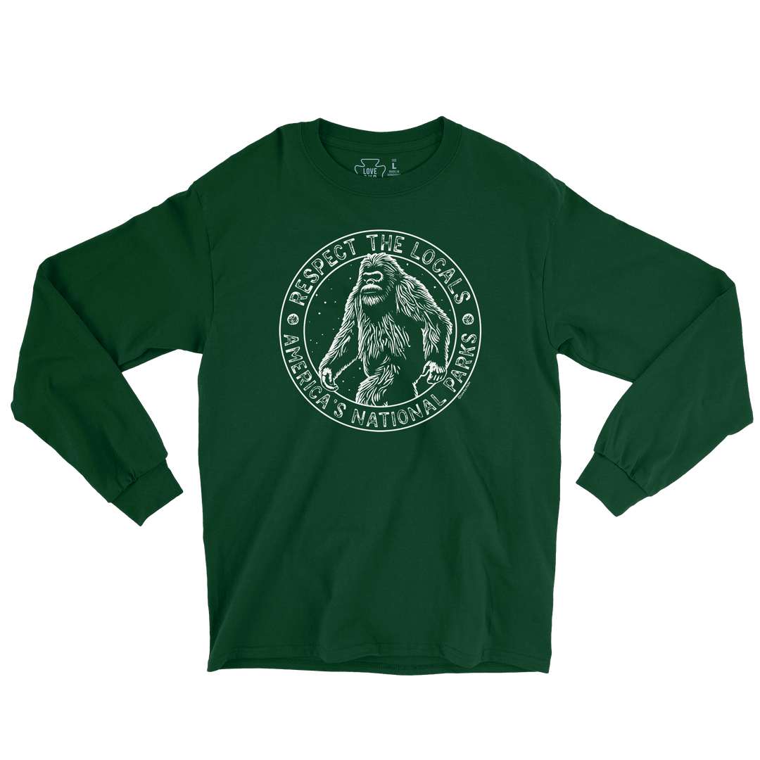 Respect The Locals Bigfoot Long Sleeve Tee