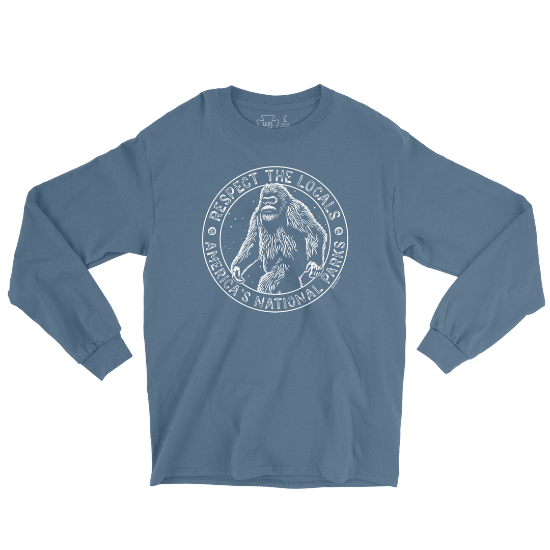 Respect The Locals Bigfoot Long Sleeve Tee