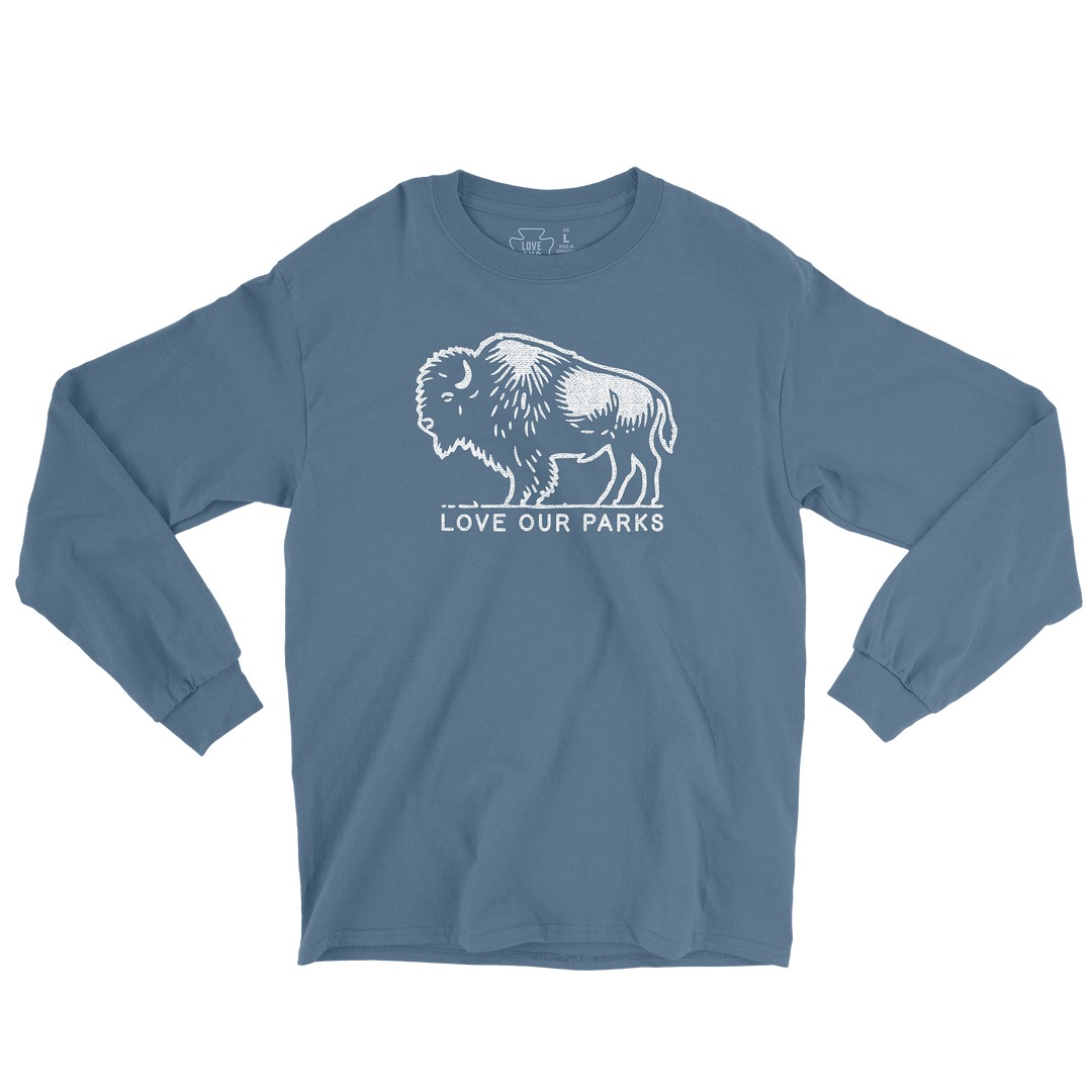 Love Our Parks Bison Long Sleeve Tee