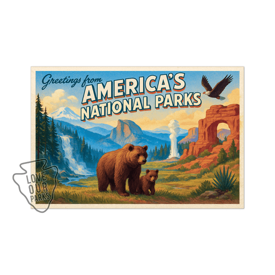 America's National Parks Postcard Magnet