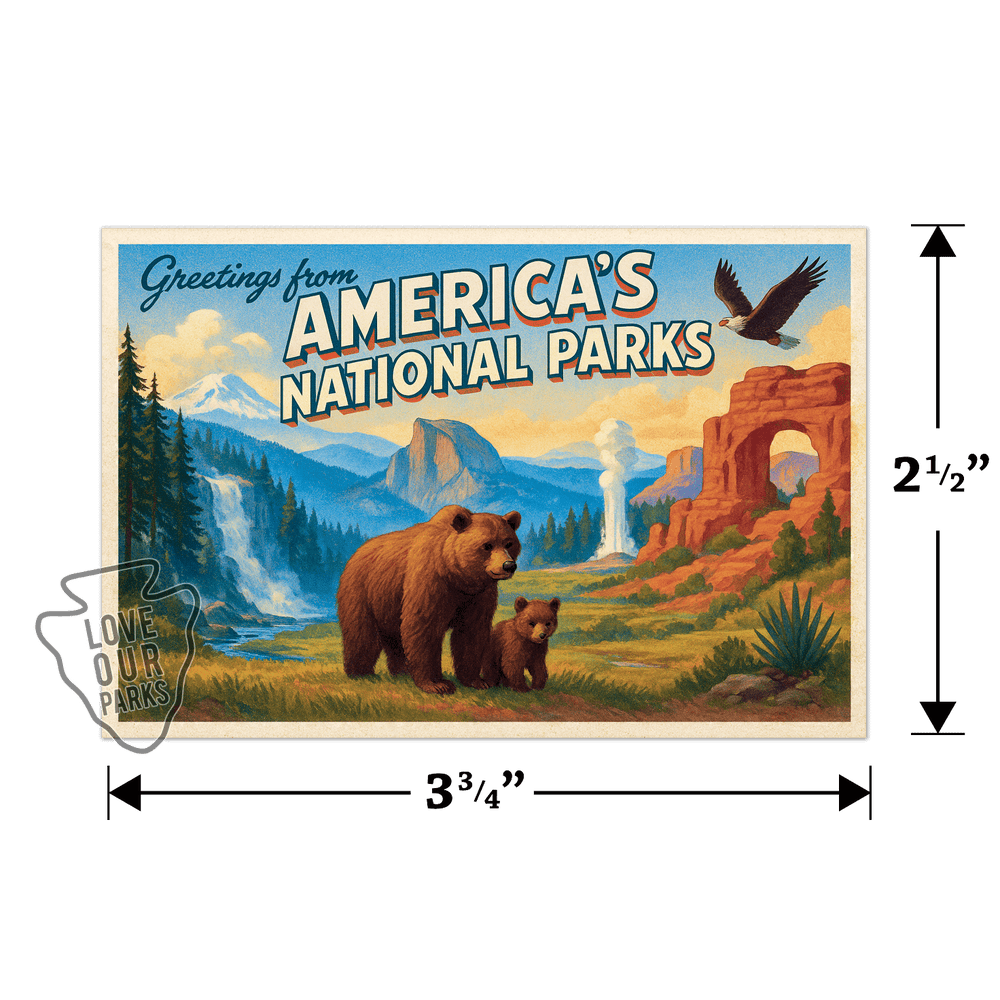 America's National Parks Postcard Magnet