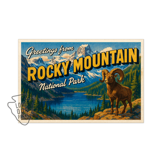 Rocky Mountain National Park Postcard Magnet