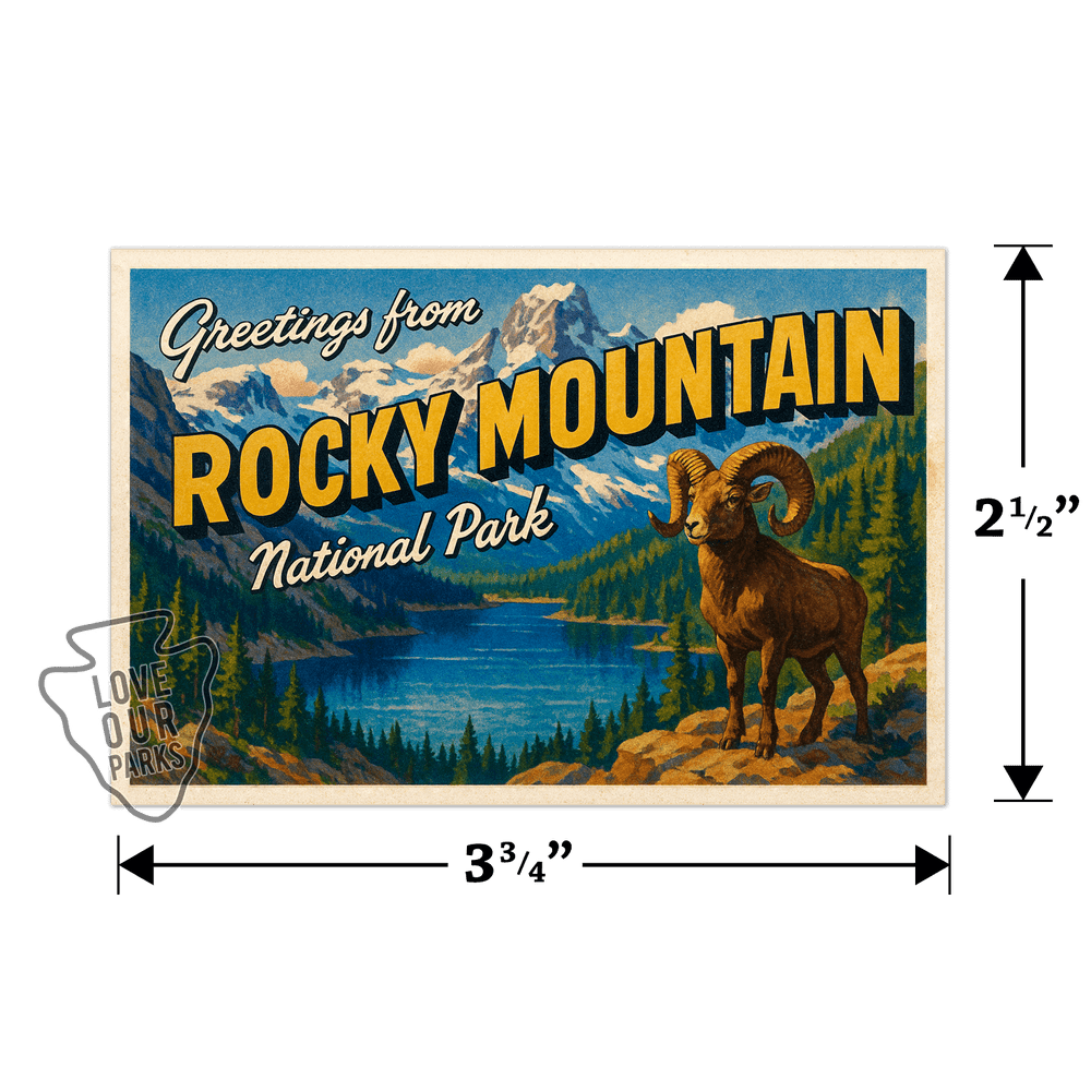 Rocky Mountain National Park Postcard Magnet