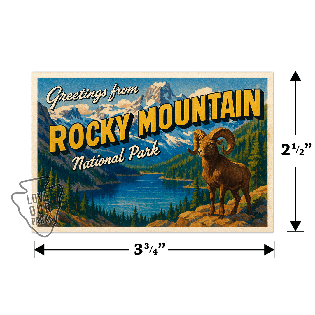 Rocky Mountain National Park Postcard Magnet