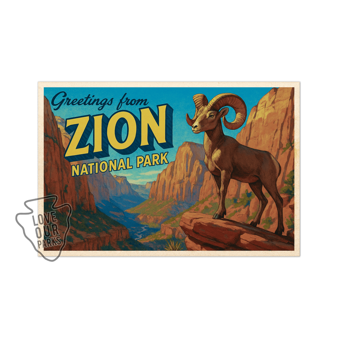 Zion National Park Postcard Magnet