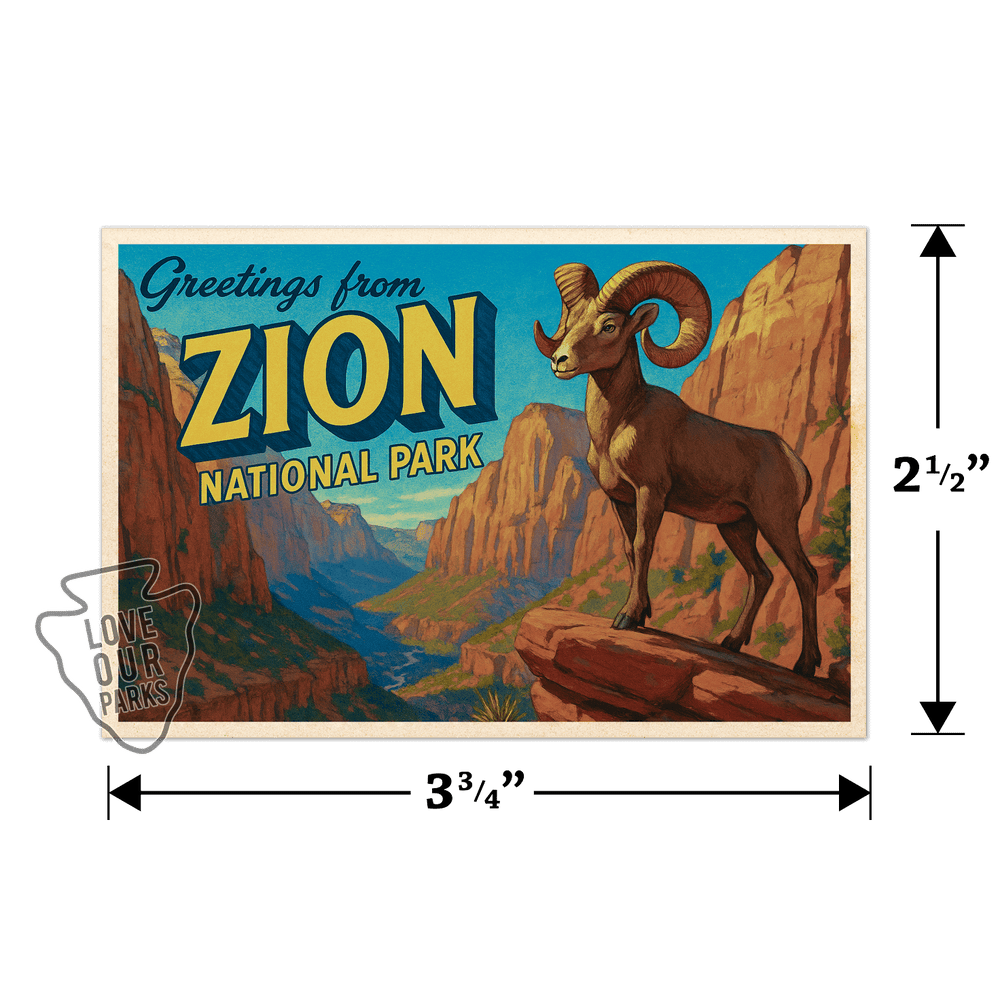 Zion National Park Postcard Magnet