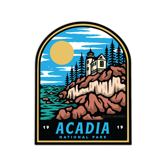 Acadia National Park Retro Sticker