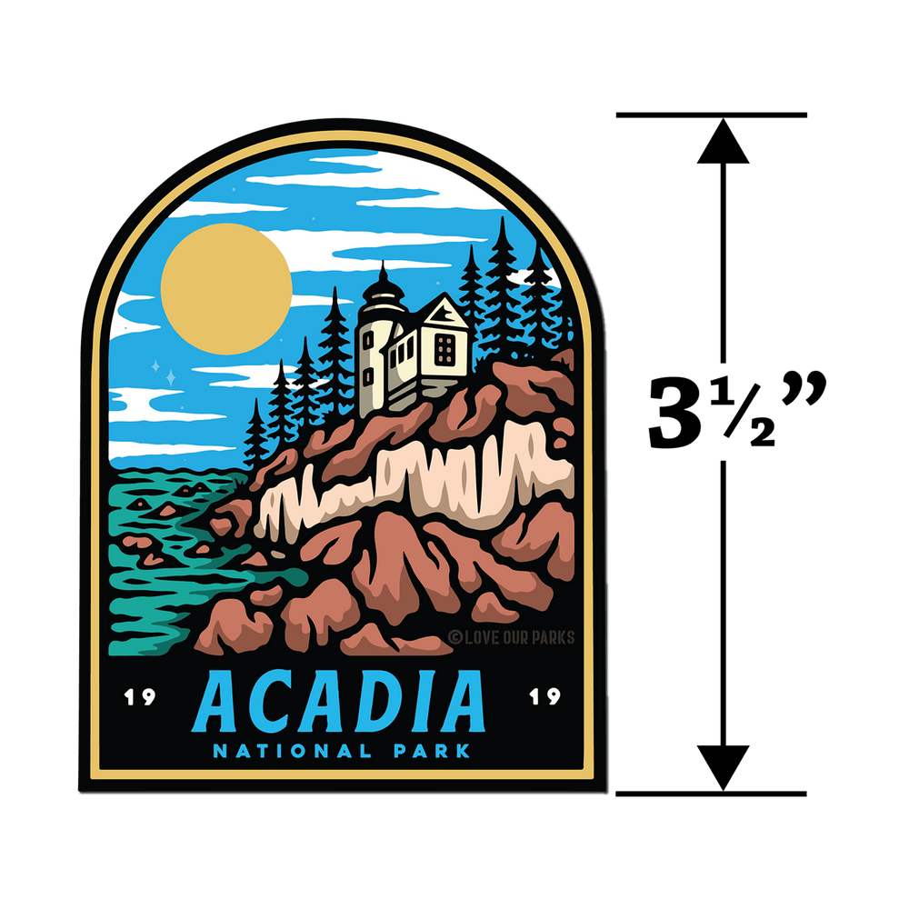 Acadia National Park Retro Sticker