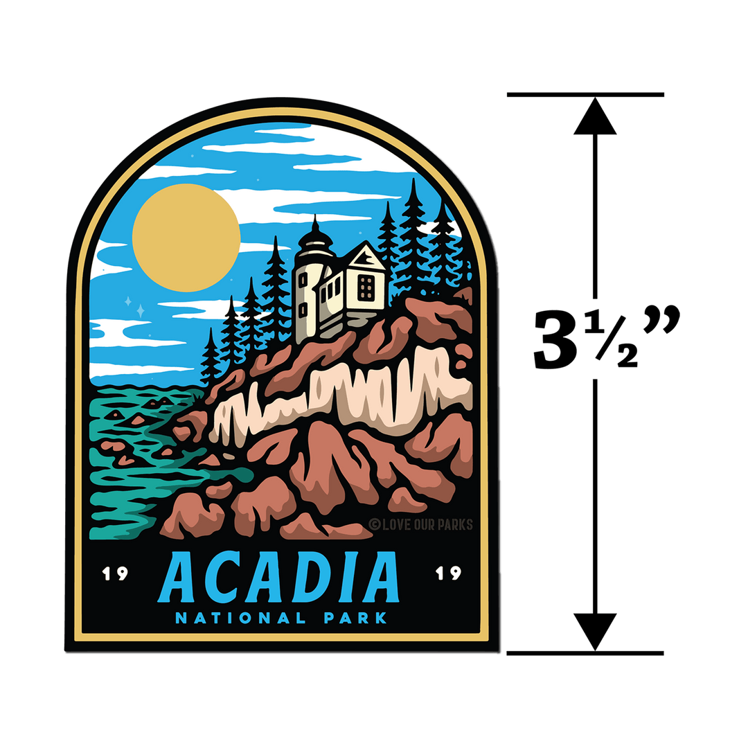 Acadia National Park Retro Sticker