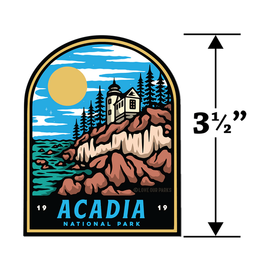 Acadia National Park Retro Sticker