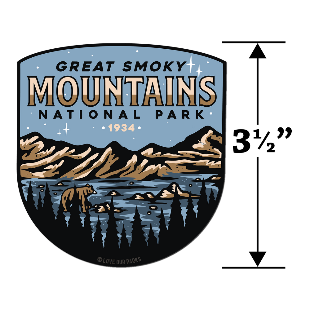 Great Smoky Mountains National Park Retro Sticker