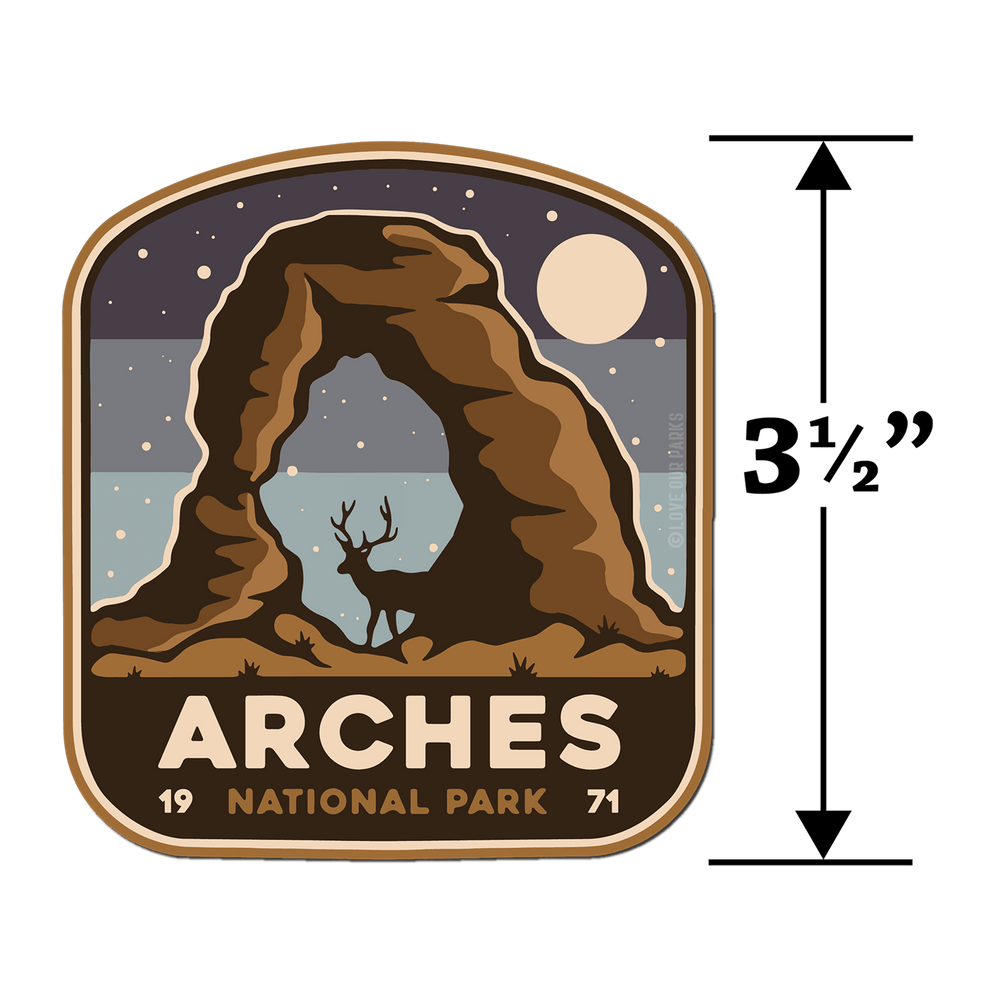 Arches National Park Retro Sticker