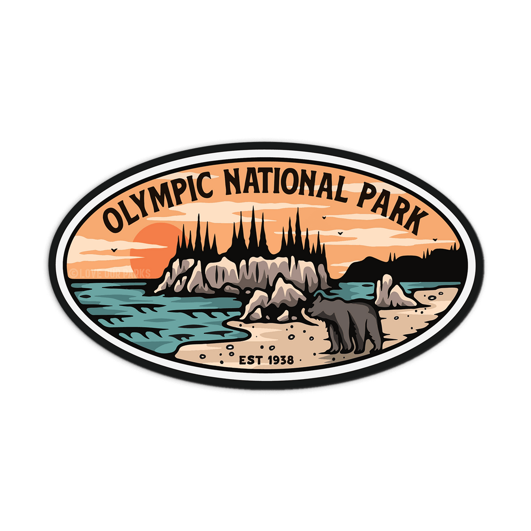 Olympic National Park Retro Sticker