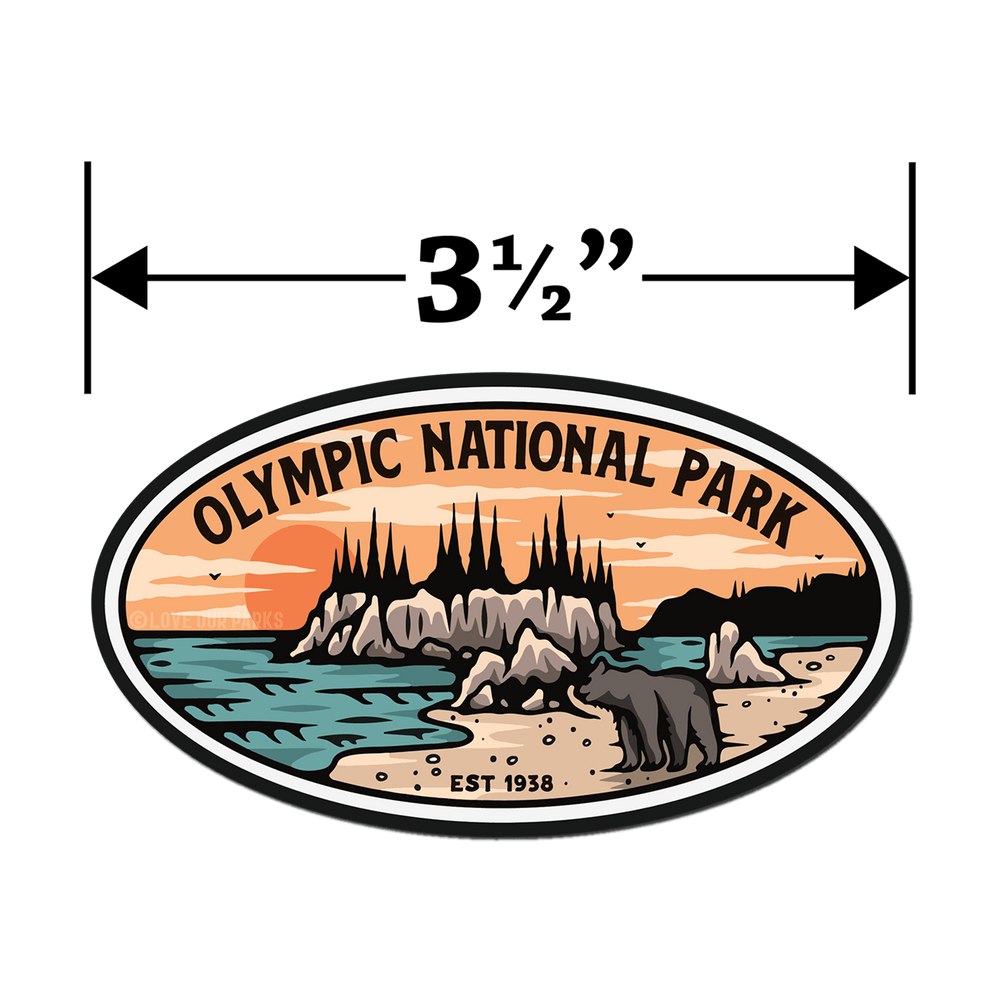 Olympic National Park Retro Sticker