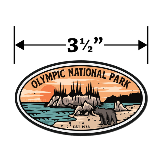 Olympic National Park Retro Sticker