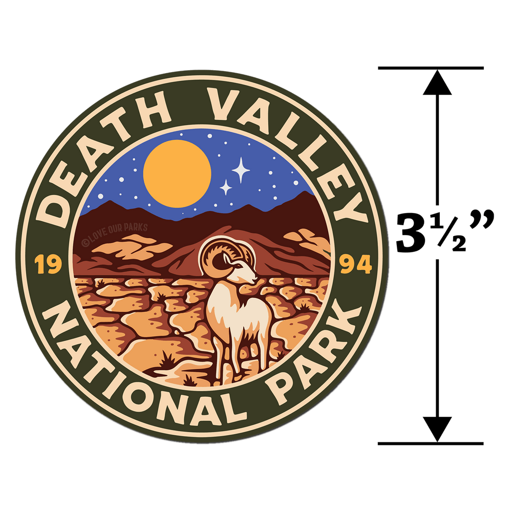 Death Valley National Park Retro Sticker