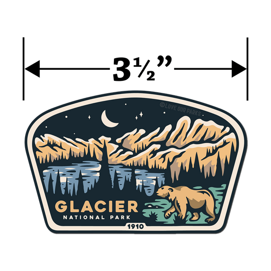 Glacier National Park Retro Sticker