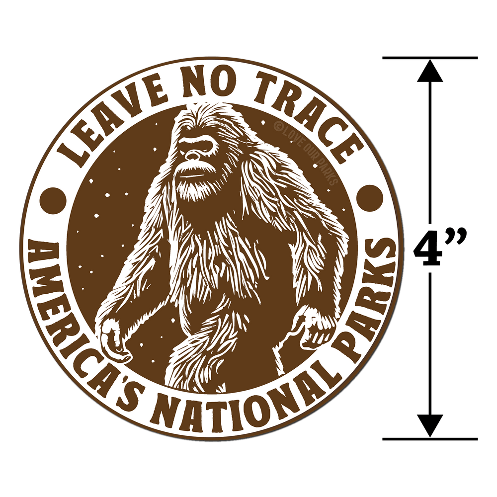 Leave No Trace Bigfoot Sticker