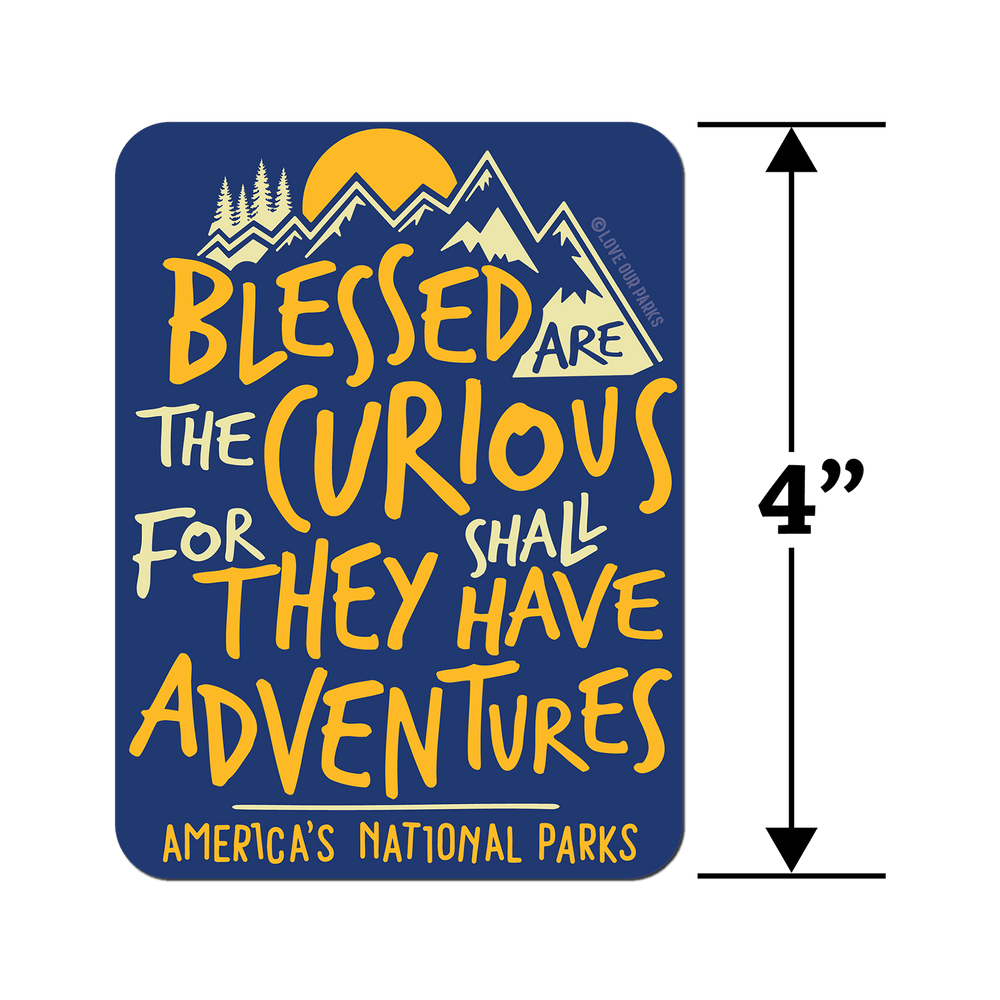 Blessed Are The Curious Retro Sticker