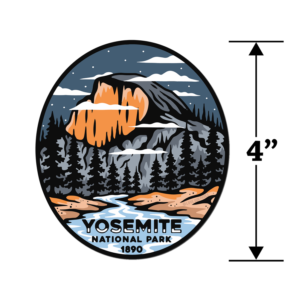 Yosemite National Park Retro Sticker