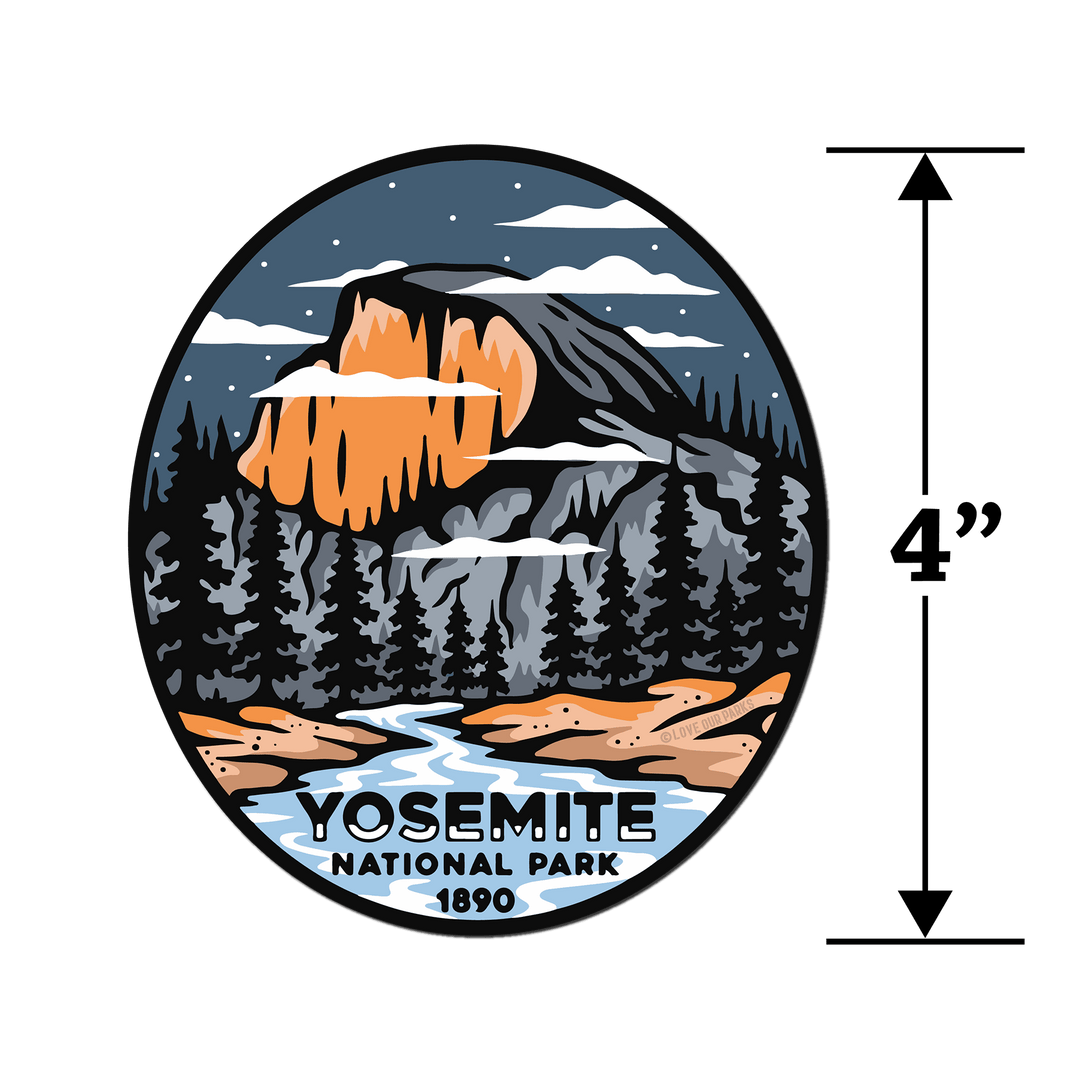 Yosemite National Park Retro Sticker