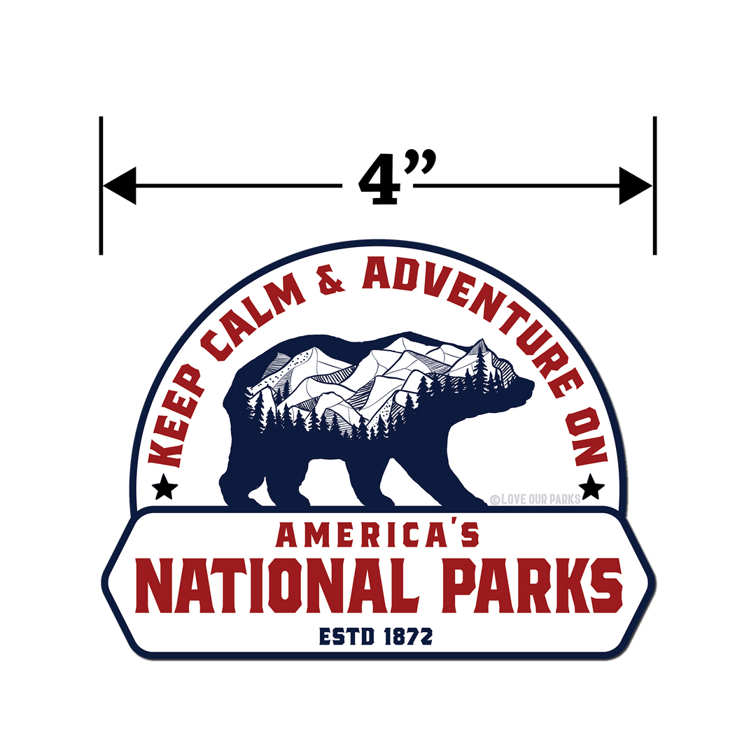 Keep Calm & Adventure On Sticker